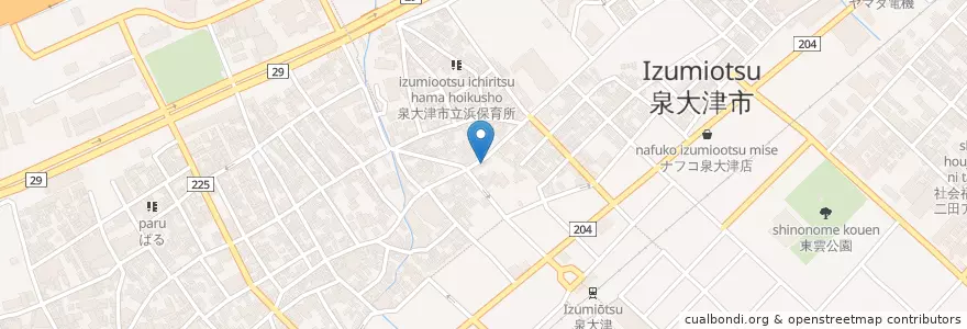 Mapa de ubicacion de お食事処ちどり en Jepun, 大阪府, 泉大津市.