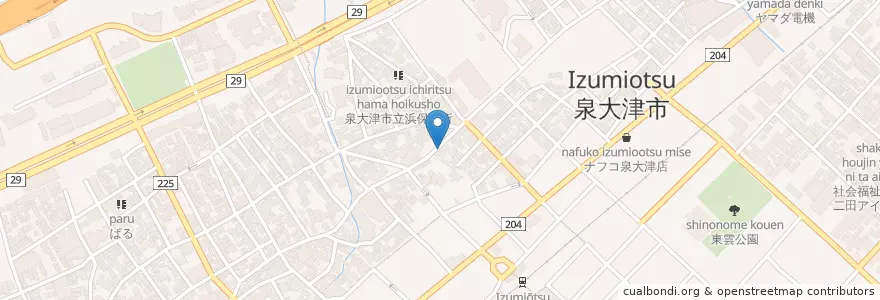 Mapa de ubicacion de ちーちゃん en ژاپن, 大阪府, 泉大津市.