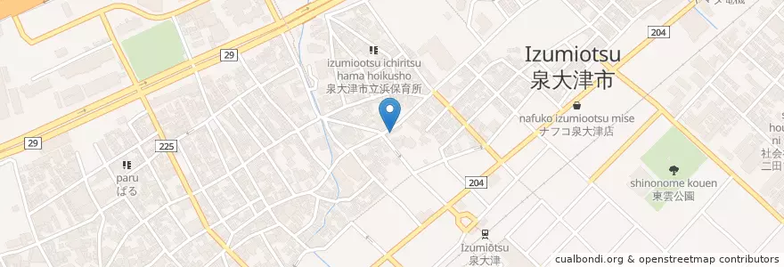 Mapa de ubicacion de Karaoke Bar Molbol en Giappone, Prefettura Di Osaka, 泉大津市.
