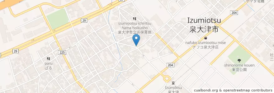 Mapa de ubicacion de 大衆居酒屋 Sakichi en ژاپن, 大阪府, 泉大津市.