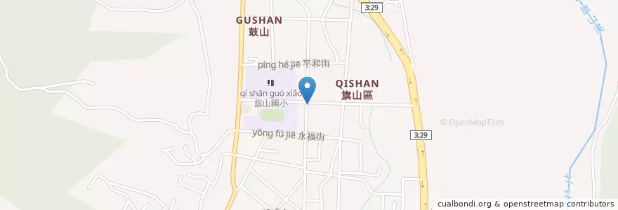 Mapa de ubicacion de 彰化商業銀行 en Taiwan, Kaohsiung, 旗山區.