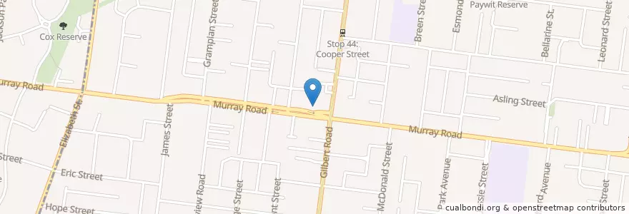 Mapa de ubicacion de Gilberton LPO en Austrália, Victoria, City Of Darebin.