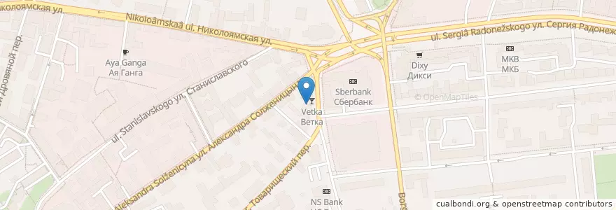 Mapa de ubicacion de Vibe en روسيا, Центральный Федеральный Округ, Москва, Центральный Административный Округ, Таганский Район.