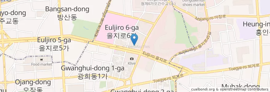 Mapa de ubicacion de MEGABOX en Corea Del Sud, Seul, 광희동.