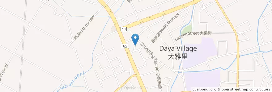 Mapa de ubicacion de 大雅健康素食 en 타이완, 타이중 시, 다야 구.