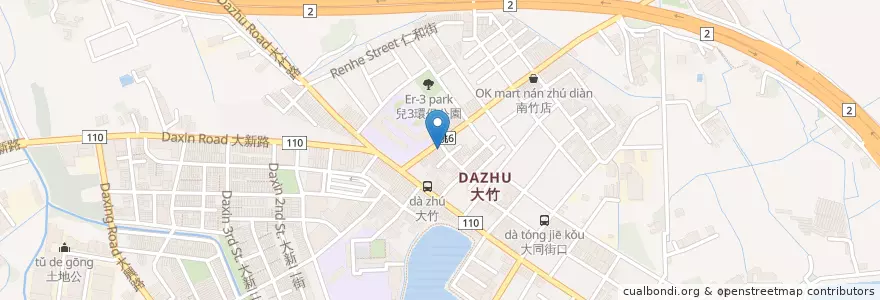 Mapa de ubicacion de 青新藥師藥局 en Тайвань, Таоюань, 蘆竹區.