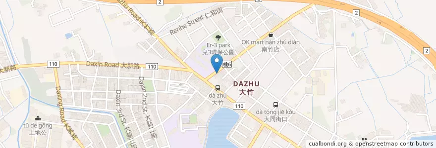 Mapa de ubicacion de 大竹藥師藥局 en Тайвань, Таоюань, 蘆竹區.