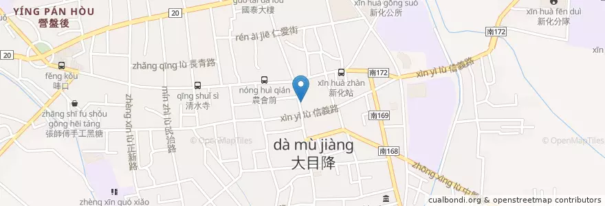 Mapa de ubicacion de 第一商業銀行 en تايوان, تاينان, 新化區.
