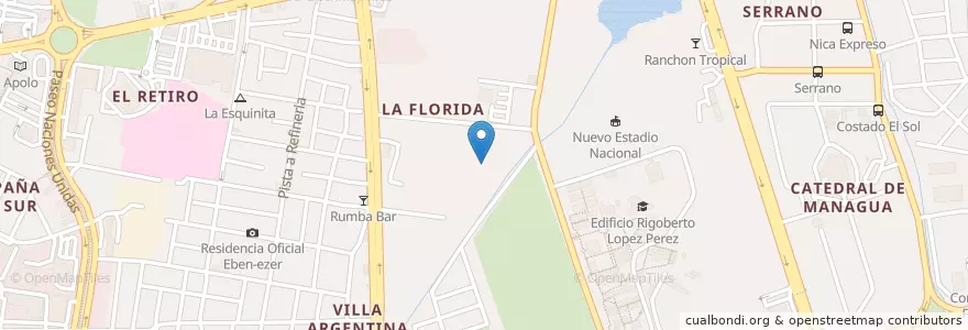 Mapa de ubicacion de Teatro CCNN en 니카라과, Departamento De Managua, Managua (Municipio).