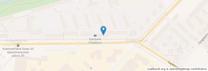 Mapa de ubicacion de Аптека en Russland, Föderationskreis Nordwest, Oblast Leningrad, Sankt Petersburg, Пушкинский Район, Puschkin.