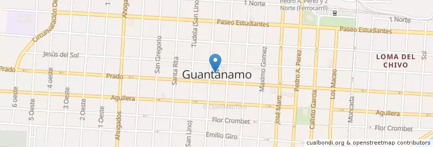 Mapa de ubicacion de Área Deportiva en Cuba, Guantánamo, Guantánamo, Ciudad De Guantánamo.