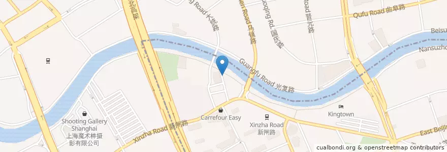 Mapa de ubicacion de 啤酒阿姨 en Chine, Shanghai, District De Huangpu.