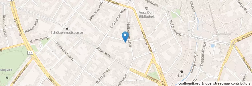 Mapa de ubicacion de Kinder- und Jugenddiest en سوئیس, Basel-Stadt, Basel.