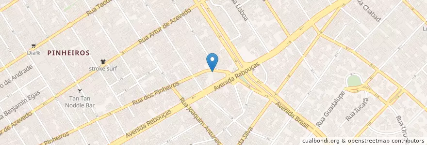 Mapa de ubicacion de Banco Itaú en ブラジル, 南東部地域, サンパウロ, Região Geográfica Intermediária De São Paulo, Região Metropolitana De São Paulo, Região Imediata De São Paulo, サンパウロ.
