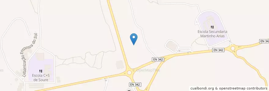 Mapa de ubicacion de Soure en Portugal, Centro, Baixo Mondego, Coímbra, Soure, Soure.