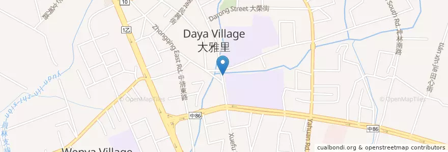 Mapa de ubicacion de 如來素食 en Taiwan, 臺中市, 大雅區.