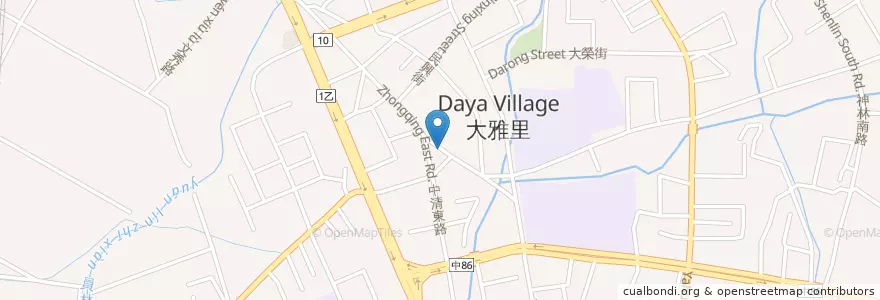 Mapa de ubicacion de 隨緣素食 en Taiwan, Taichung, Distretto Di Daya.