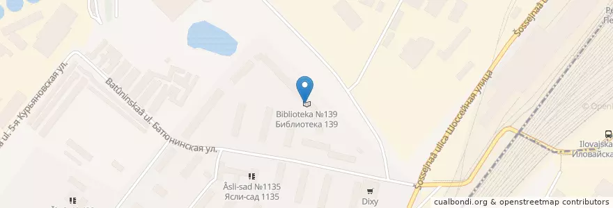 Mapa de ubicacion de Библиотека №139 en Russia, Distretto Federale Centrale, Москва, Юго-Восточный Административный Округ, Район Печатники.