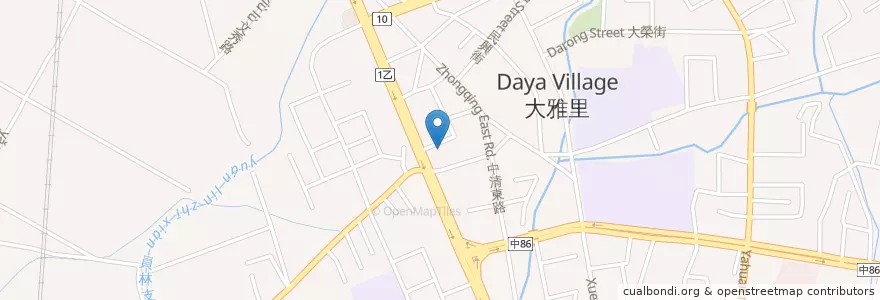 Mapa de ubicacion de 大雅公園素食 en 臺灣, 臺中市, 大雅區.