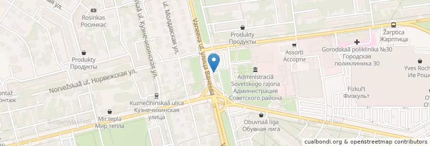 Mapa de ubicacion de Советская площадь en ロシア, 沿ヴォルガ連邦管区, ニジニ・ノヴゴロド州, ニジニ・ノヴゴロド管区.