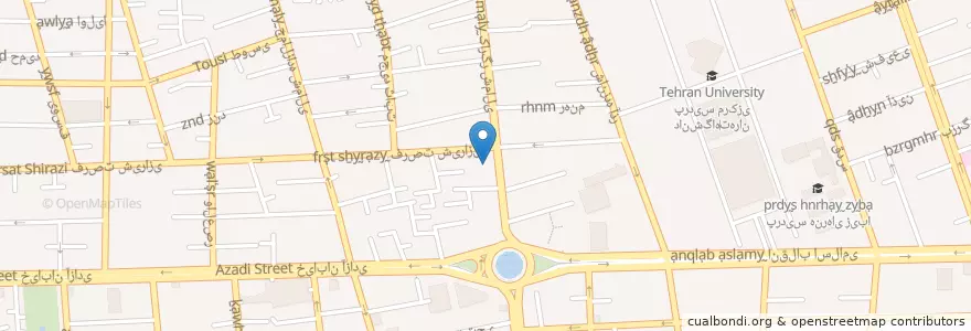Mapa de ubicacion de بانک دی en İran, Tahran Eyaleti, شهرستان تهران, Tahran, بخش مرکزی شهرستان تهران.