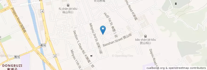 Mapa de ubicacion de 土地公廟 en 台湾, 桃園市, 桃園区.