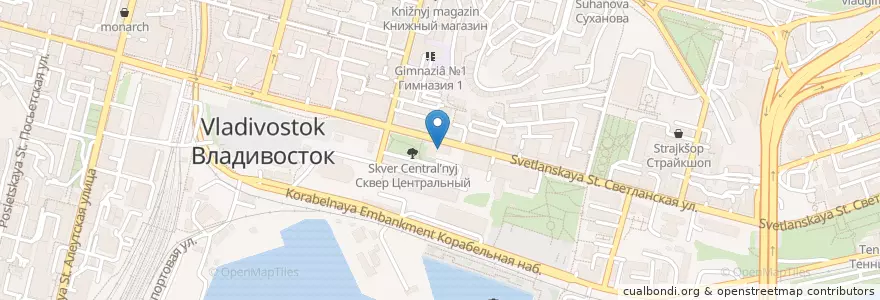 Mapa de ubicacion de Brugge Pub en Rusia, Дальневосточный Федеральный Округ, Приморский Край, Владивостокский Городской Округ.
