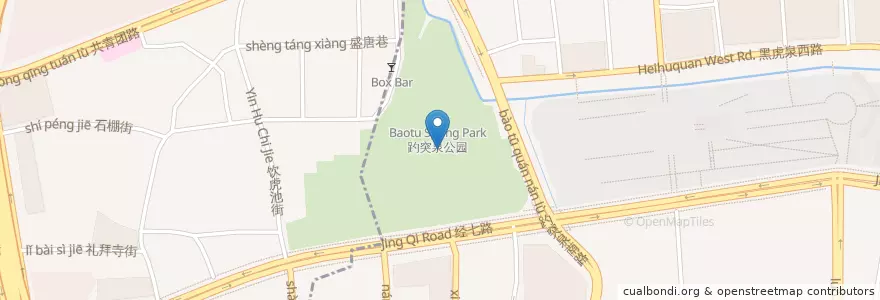 Mapa de ubicacion de 天尺亭 en Китай, Шаньдун, 济南市, 历下区.