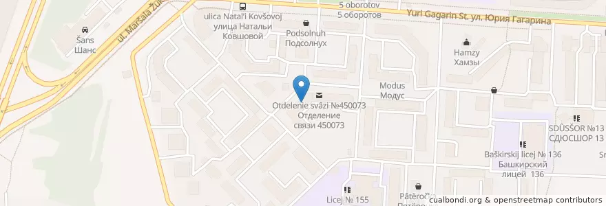 Mapa de ubicacion de аптека "Вардо" en Russie, District Fédéral De La Volga, Bachkirie, Городской Округ Уфа.
