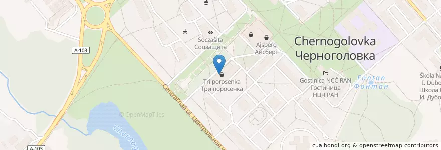 Mapa de ubicacion de Нуф-Нуф en 俄罗斯/俄羅斯, Центральный Федеральный Округ, 莫斯科州, Городской Округ Черноголовка.