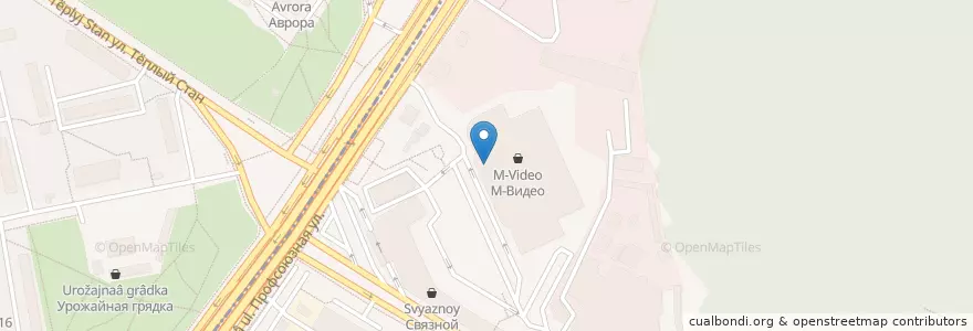 Mapa de ubicacion de Pick point en ロシア, 中央連邦管区, モスクワ, Юго-Западный Административный Округ, Район Ясенево.