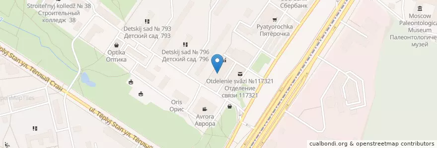 Mapa de ubicacion de Альтер Эго en Rússia, Distrito Federal Central, Москва, Юго-Западный Административный Округ, Район Тёплый Стан.