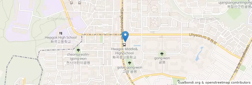 Mapa de ubicacion de IBK 기업은행 en Südkorea, Seoul, 강서구.