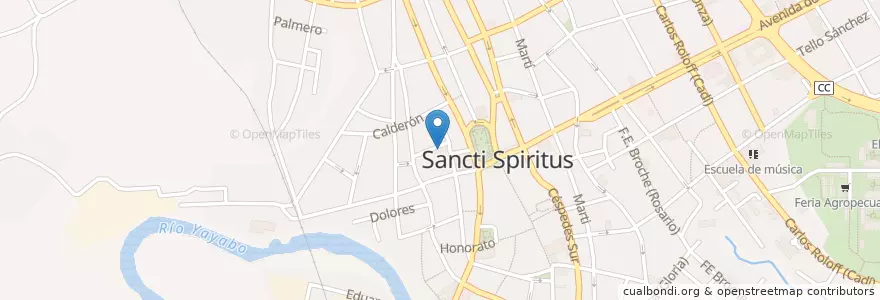 Mapa de ubicacion de IPU Carlos de la Torre y Huerta en キューバ, Sancti Spiritus, Sancti Spiritus, Ciudad De Sancti Spiritus.