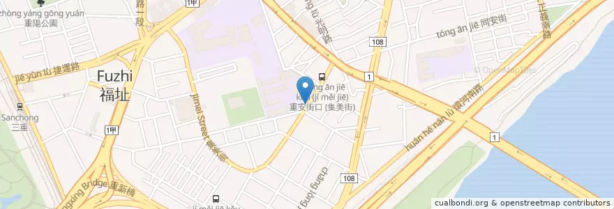 Mapa de ubicacion de 三重高中 en Taiwan, Nuova Taipei.
