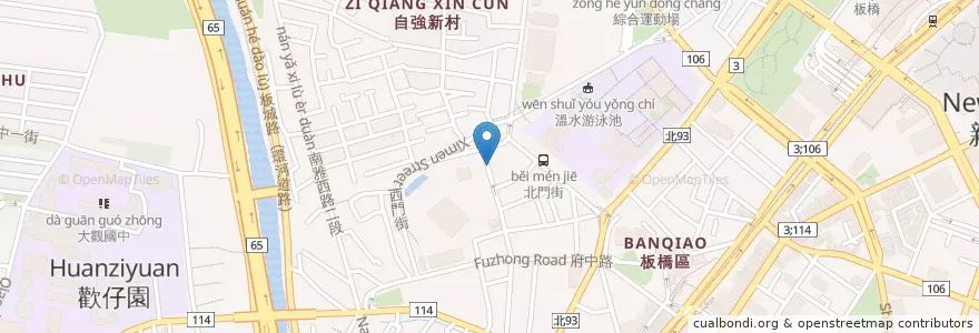 Mapa de ubicacion de 林本源園邸 en Tayvan, 新北市, 板橋區.