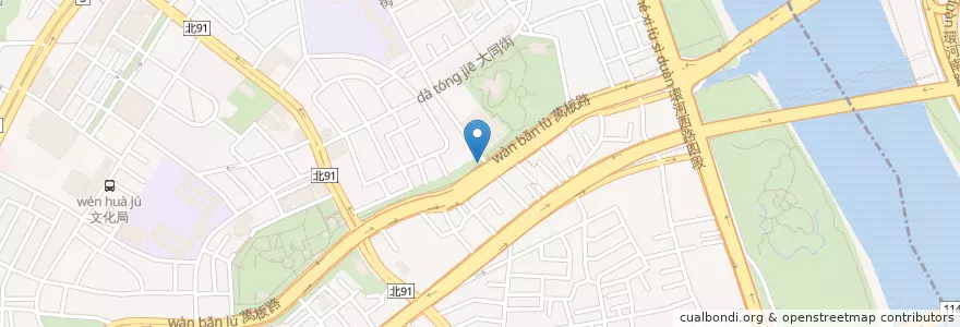 Mapa de ubicacion de 萬板文聖街口 en Taiwan, 新北市, 板橋區.