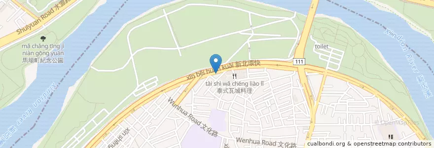 Mapa de ubicacion de 環河西路一段95巷口 en 台湾, 新北市, 永和区.