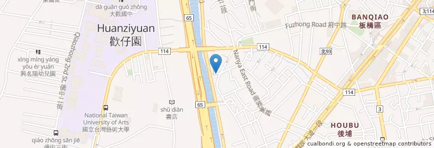 Mapa de ubicacion de 湳雅觀光夜市(津渡橋) en 臺灣, 新北市, 板橋區.