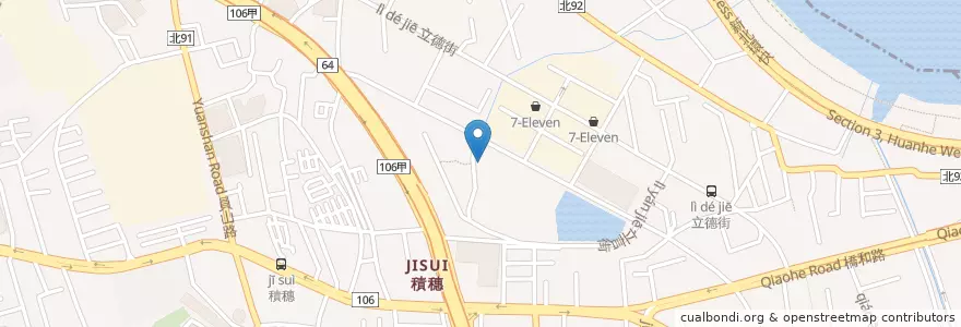 Mapa de ubicacion de 捷運中原站 en تايوان, تايبيه الجديدة, 中和區.