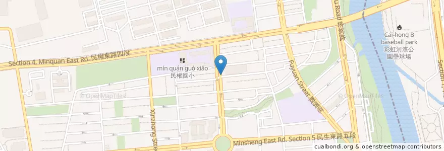 Mapa de ubicacion de 新東街51巷口 en 臺灣, 新北市, 臺北市, 松山區.