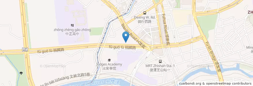 Mapa de ubicacion de 臺灣戲曲中心 en Taiwan, Neu-Taipeh, Taipeh, Shilin.