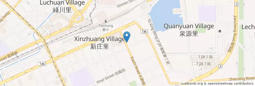 Mapa de ubicacion de 大智診所皮膚科 en Taiwan, Taichung, East District.