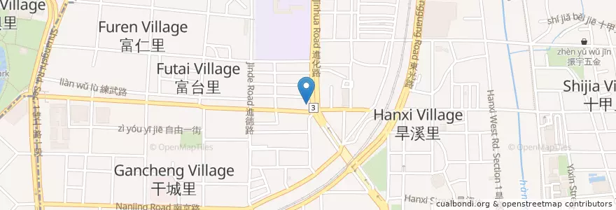 Mapa de ubicacion de 築也日本料理 en 臺灣, 臺中市, 東區.