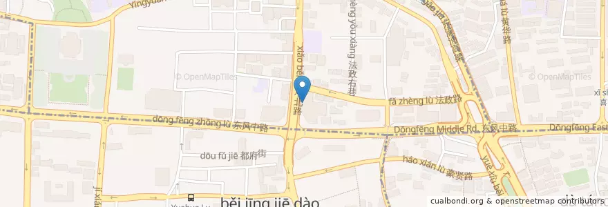 Mapa de ubicacion de 广州农商银行 en China, Guangdong, Guangzhou, 越秀区, 洪桥街道.