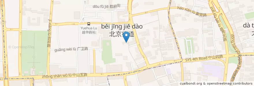 Mapa de ubicacion de 雅荷塘小学仓边校区 en China, Cantão, Cantão, 越秀区, 北京街道.