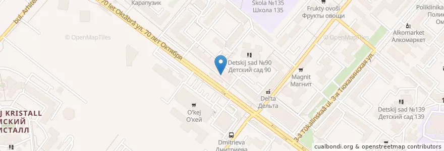 Mapa de ubicacion de Восточный банк en ロシア, シベリア連邦管区, オムスク州, オムスク地区, オムスク管区.