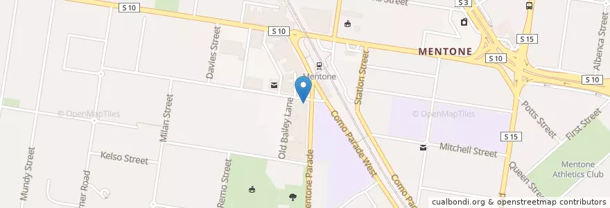 Mapa de ubicacion de Mentone Dental en オーストラリア, ビクトリア, City Of Kingston.