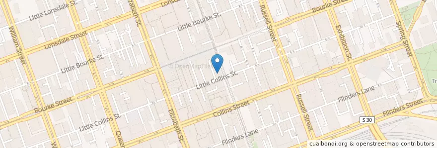 Mapa de ubicacion de Gopal‘s Vegetarian Indian Restaurant en Australia, Victoria, City Of Melbourne.
