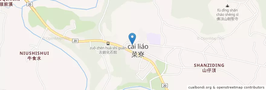 Mapa de ubicacion de 榮和里活動中心 en 臺灣, 臺南市, 左鎮區.